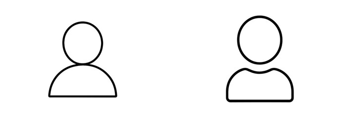 Aufkleber - Different styles of simple outline human figures representing diversity in form and expression in design
