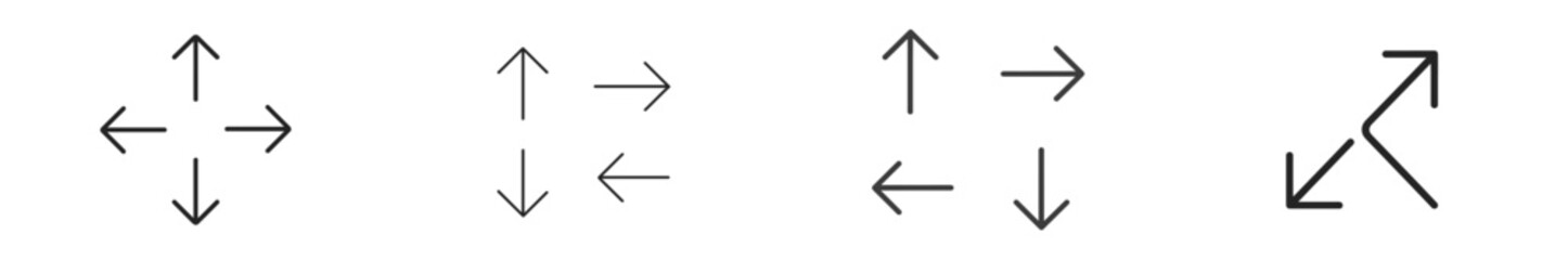 Poster - Directional arrows illustrating movement, navigation, and orientation in a modern design layout