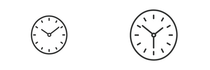 Aufkleber - Clocks showing different times on a minimalist background in a simple design aesthetic