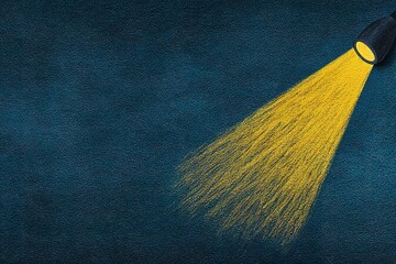 Poster - Bright beam of light illuminates dark surface creating vibrant contrast and texture in a creative visual display