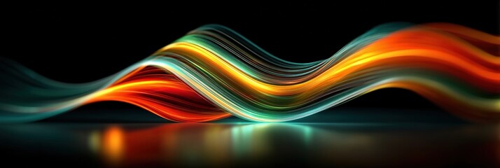 Poster - Orange blue vibrant color gradient background, grainy texture effect, web banner design, Wide Background