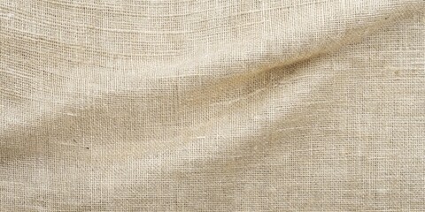 Fototapete - Textured Beige Burlap Fabric Showing a Gentle Undulation and Woven Pattern Detail