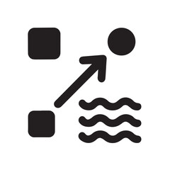 Poster - Navigating the Waters: A graphic illustration of a strategic journey, charting a course from point A to a destination across challenging waters.