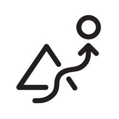 Aufkleber - ascent icon: minimalist icon symbolizing progress, representing upward movement, growth, and achieve