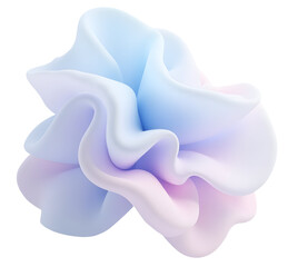 Poster - Soft pastel fluid form with smooth curves and gentle color transitions creating calming effect