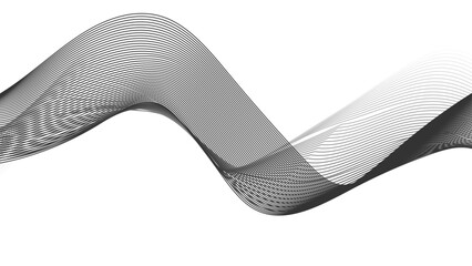 Canvas Print - wave lines smooth flowing dynamic isolated on white background. technology, digital, communication, 