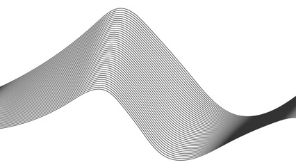 Canvas Print - abstract wave lines on white background.