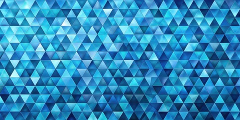 Poster - Abstract Geometric Design Featuring a Mosaic of Blue Triangles with Varied Shades and Textures for Digital or Print Applications