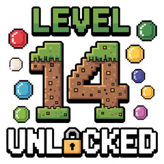 Fototapete - Pixelated graphics showcase the phrase 