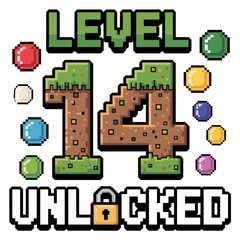 Fototapete - Pixelated graphics showcase the phrase 