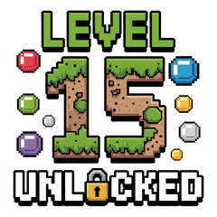 Fototapete - Pixelated graphics showcase the phrase 