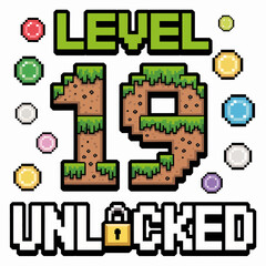 Fototapete - Pixelated graphics showcase the phrase 