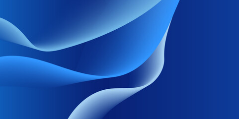 Poster - blue wave technology banner design.
