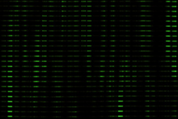 Poster - Scan lines and glitches on a screen display in green on a black background
