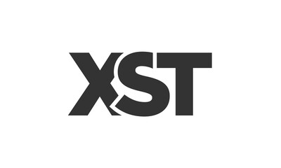 Poster - XST logo design template with strong and modern bold text. Initial based vector logotype featuring simple and minimal typography. Trendy company identity.