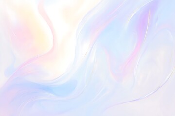 Poster - Pastel waves with golden ribbon accents