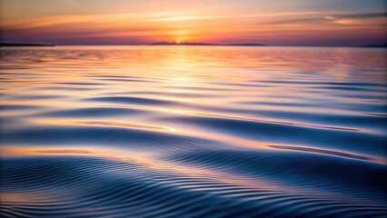 Aufkleber - Serene Sunset Hues Reflected on Gently Undulating Water Surface