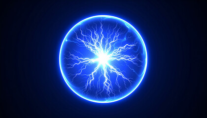 Wall Mural - magic sphere with plasma glow. abstract futuristic flowing neon energy ball with glowing waves.