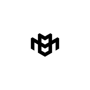 abstract letter icon M