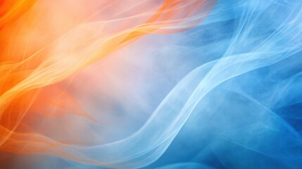 Poster - abstract blur orange and blue gradient background with soft transitions and vibrant hues, evoking a sense of warmth, tranquility, and creativity. Ideal for modern, artistic, and minimalist designs