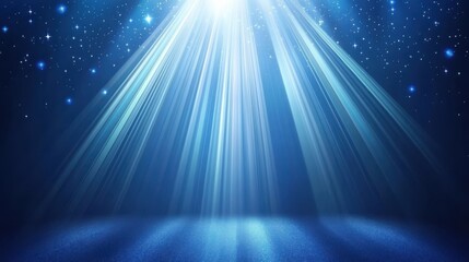 Poster - Vector Abstract, science, futuristic, energy technology concept. Digital image of light rays, stripes lines with blue light background