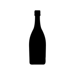 Poster - Black bottle silhouette vector illustration of alcohol bottle wine bottle liquor bottle drink bottle object