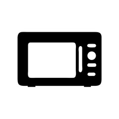 Poster - Microwave oven appliance kitchen cooking food household electronic heat technology vector icon graphic symbol