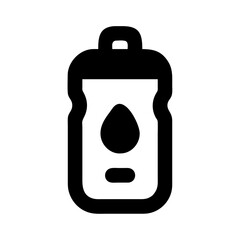Poster - Water bottle hydration container liquid flask reusable drinkware sport bottle fitness gear icon