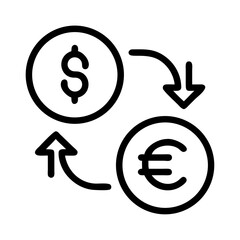 Poster - Currency exchange dollar euro icon money finance investment banking business trade market rate convert cash flow