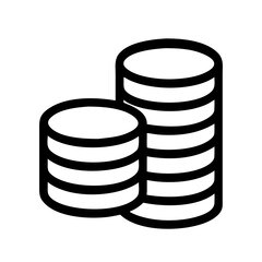 Poster - Illustration of stacked coins currency, finance, money, investment, savings, banking, wealth, cash icon