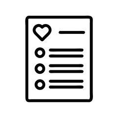 Poster - Explore favorite checklist with heart icon for task management and personal organization list