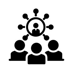 Poster - Social network marketing strategy and team collaboration for business management success
