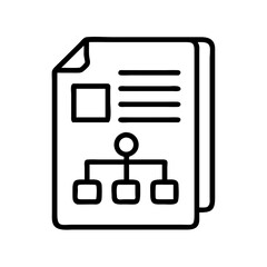 Poster - Document flowchart diagram organization chart process flow business strategy information data report