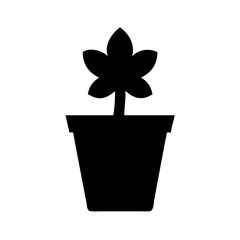 Poster - Plant pot flower garden gardening nature flora botanical growth blossom bloom floral design vector