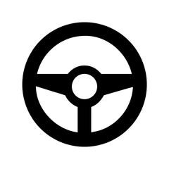 Poster - Steering wheel vector illustration for car control and driving experience design element icon