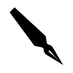 Poster - Illustration of black tweezers vector graphic medical tool equipment beauty salon design icon art clip art
