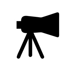 Poster - Camera tripod photography equipment studio tool device stand support professional video design icon