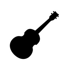 Poster - Download black ukulele silhouette vector image for music instrument lovers and musicians design needs