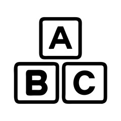 Poster - Abc blocks vector illustration for educational resources and learning materials design needs