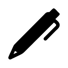 Poster - Illustration of black pen writing tool for office supplies stationery and drawing equipment design element