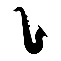 Poster - Saxophone vector illustration music instrument jazz band musical silhouette graphic art design black shape isolated