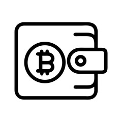 Poster - Bitcoin wallet icon cryptocurrency digital money finance blockchain technology investment asset secure payment