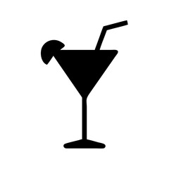 Poster - Martini cocktail glass vector illustration drink beverage alcohol bar party celebration design graphic art