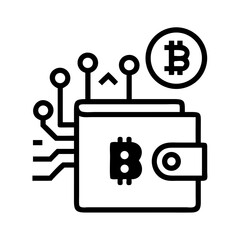 Poster - Bitcoin wallet cryptocurrency digital currency blockchain technology finance investment asset money