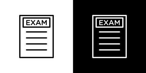 Exam icon symbol concept for graphic design, Website, UI. Svg