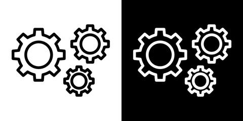 Gear icon symbol concept for graphic design, Website, UI. Svg