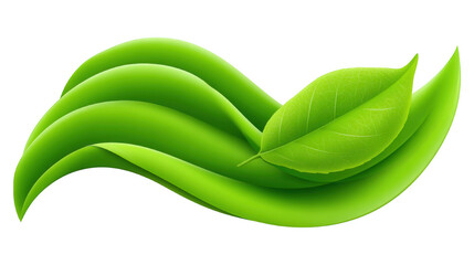 bright green eco banner for promoting organic products in natural environment, isolated on transpare