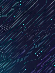 Poster - The background includes technology line, minimalistic style