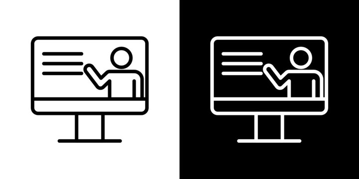 Online course icon symbol concept for graphic design, Website, UI. Svg