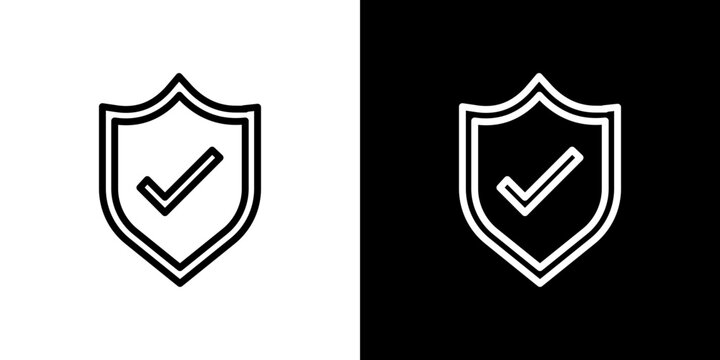 Shield check icon symbol concept for graphic design, Website, UI. Svg